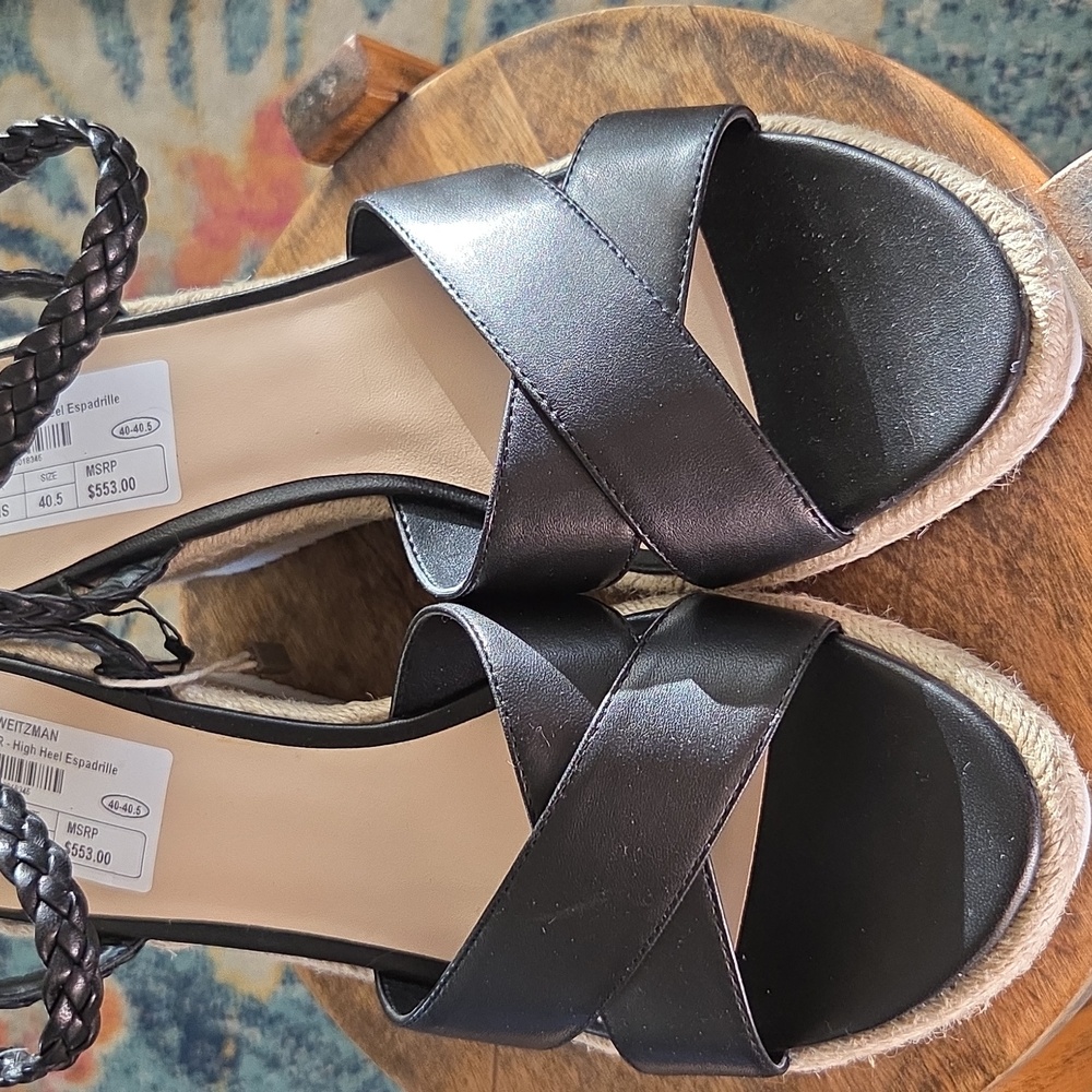 Stuart Weitzman Catlina Espadrille Wedge Heel Size 40.5 NWT - Picture 9 of 12
